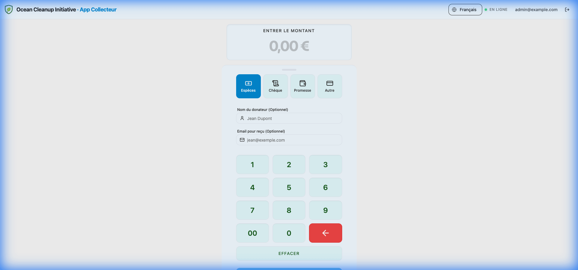 Tableau de Bord Collecteur